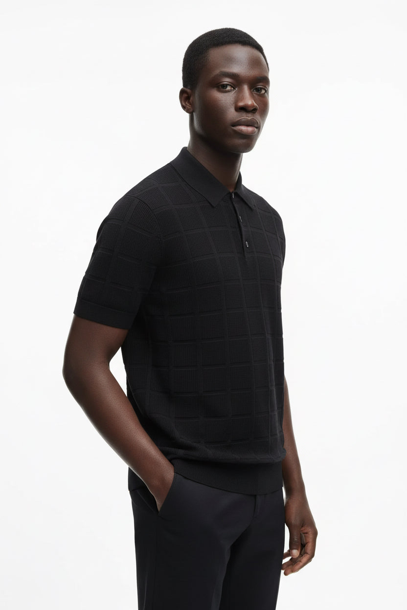 Mens Knitted Teenagers Polo Shirt
