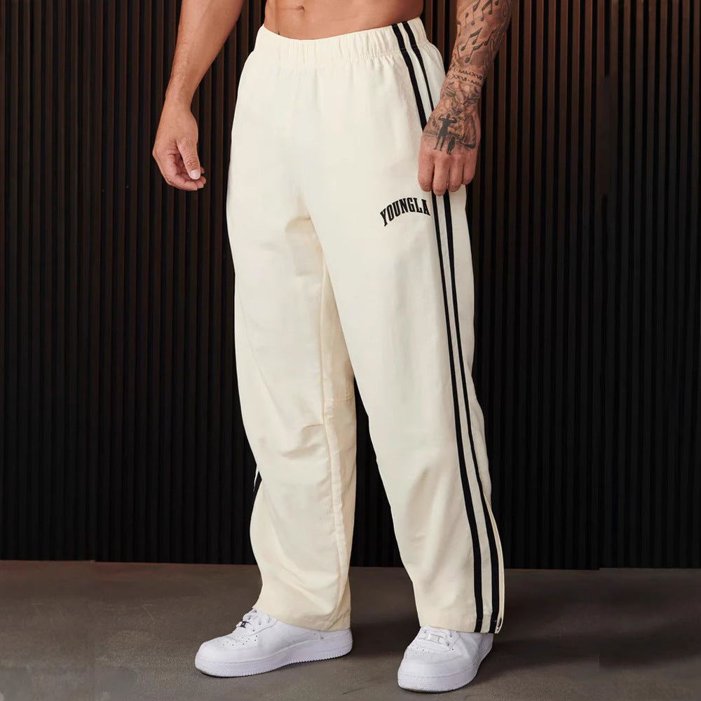 Men's Sports Pants Pairs Of Stitching Printing Leisure