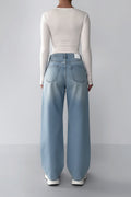 Irregular Rhinestone Jeans
