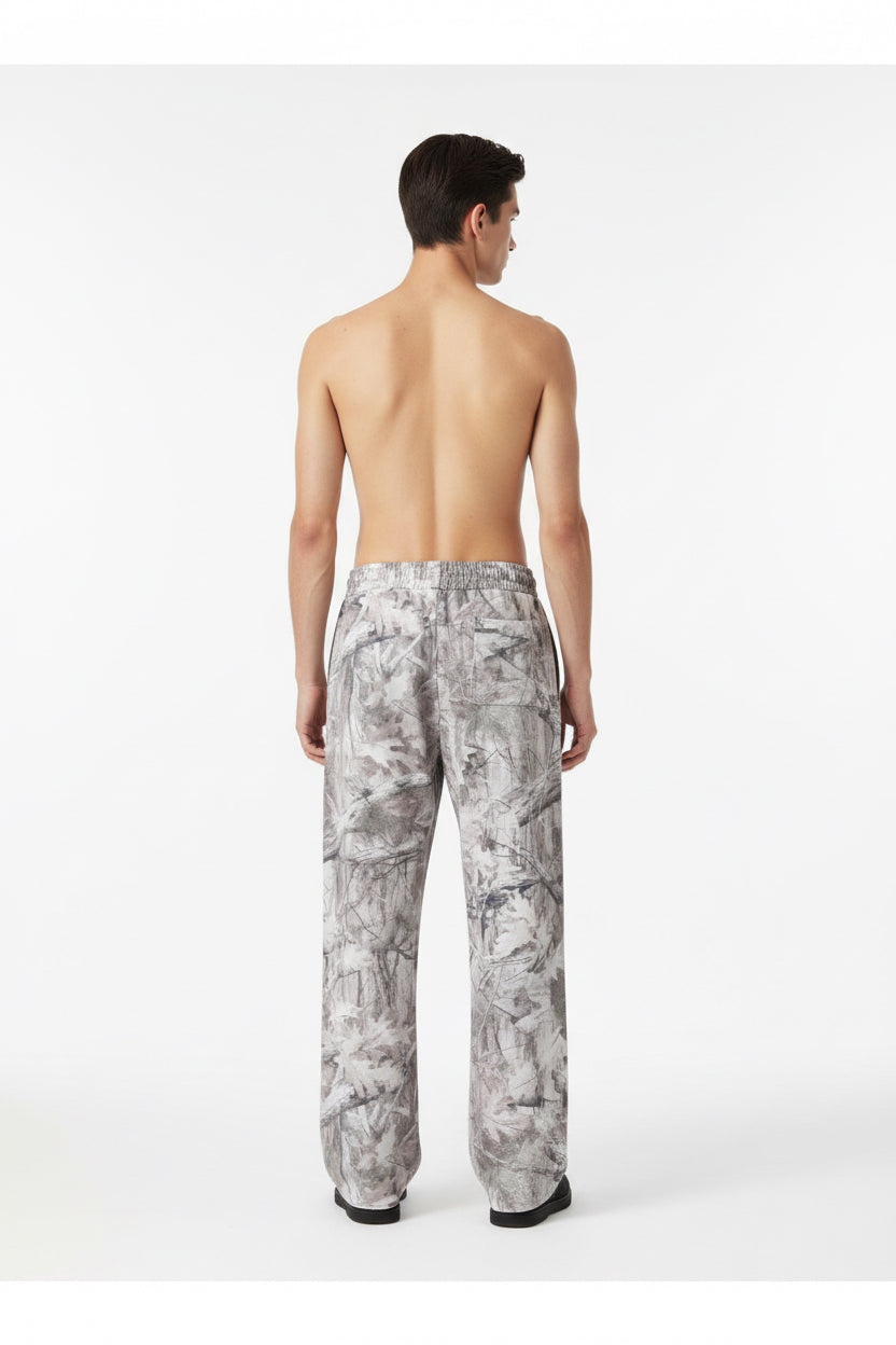 High-street Retro Casual Pants With An Elastic Waist And Drawstring